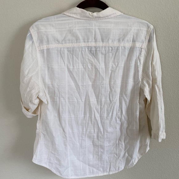Bit and Bridle White Sheer Blouse-Sz L - Picture 2 of 5